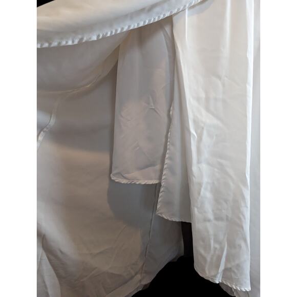 Women Short Sleeve Summer V Neck High Low Smocked Midi Dress Size XS - Picture 4 of 11